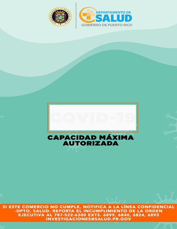 Maximum Capacity Sign